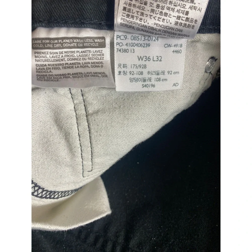 Levi's 511 Slim‎ Fit Black Jeans W36 L32 Mens Stretch Denim Pants